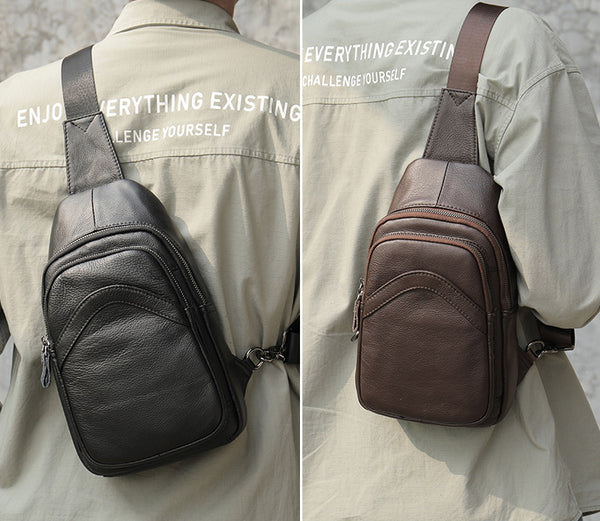 DEEPKEE original nubuck handmade full-grain genuine leather cowhide bag Deepkee Handcraft Crossbody Sling Bags #9000