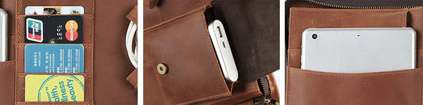 DEEPKEE original nubuck handmade full-grain genuine leather cowhide bag DEEPKEE genuine leather multifunctional briefcase 15.6 inch men's bag #2220