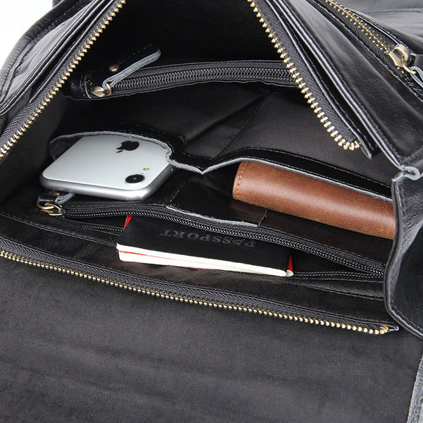 DEEPKEE original nubuck handmade full-grain genuine leather cowhide bag The Mahi Leather Backpack #7283