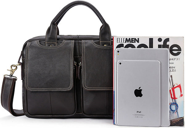 DEEPKEE original nubuck handmade full-grain genuine leather cowhide bag HANDMADE COWHIDE BRIEFCASE #8002