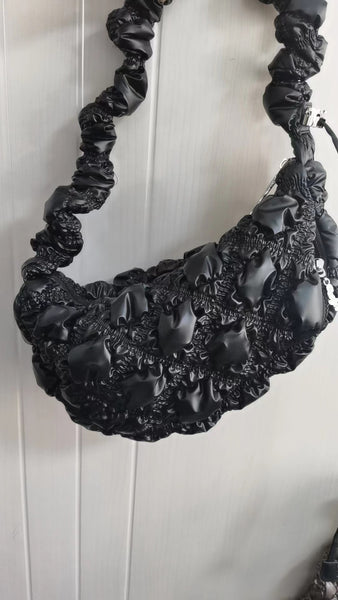 DEEPKEE original nubuck handmade full-grain genuine leather cowhide bag Gnocchi Bag Cross-Body Cozy Bag 雲朵包 WXQ-2