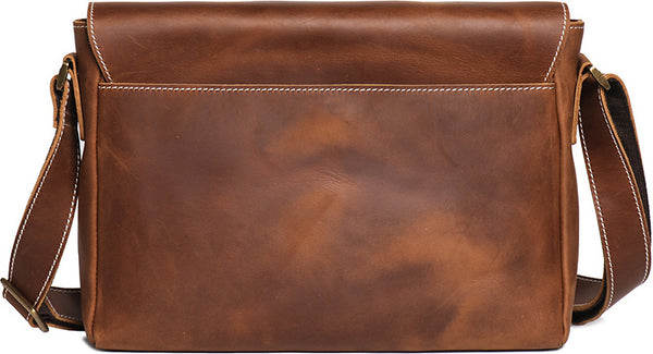 DEEPKEE original nubuck handmade full-grain genuine leather cowhide bag BASIS COWHIDE LEATHER MESSENGER BAG #30166
