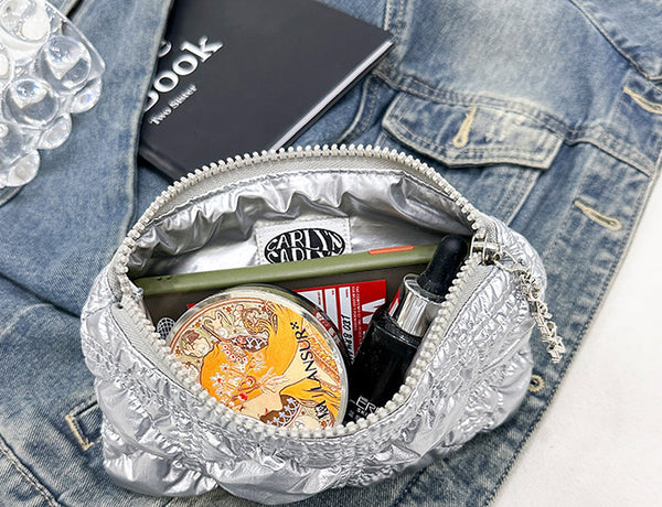 DEEPKEE original nubuck handmade full-grain genuine leather cowhide bag Embroidered Thread Lattice Coin Purse #5807