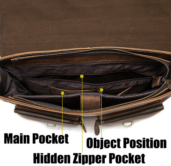 DEEPKEE original nubuck handmade full-grain genuine leather cowhide bag The Classic cowhide men's handbag briefcase #9033