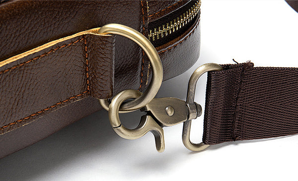 DEEPKEE original nubuck handmade full-grain genuine leather cowhide bag DEEPKEE LEATHER | 14 inch business briefcase No.2019A&2099