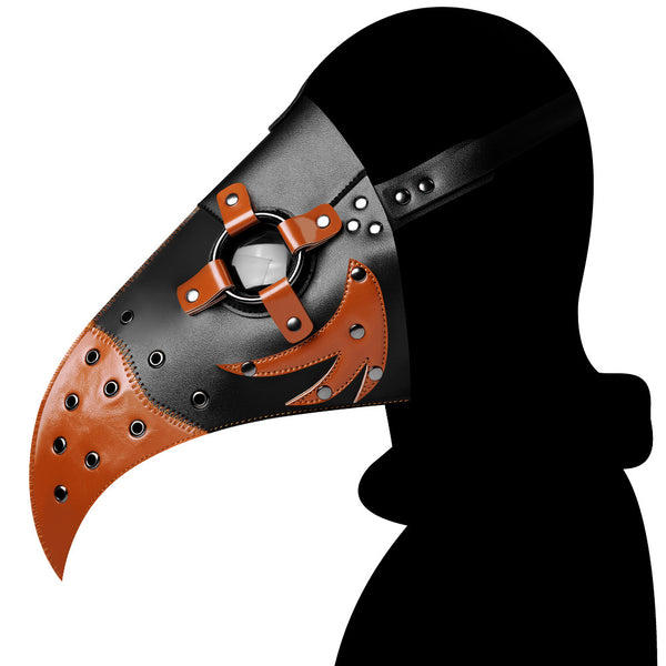 DEEPKEE original nubuck handmade full-grain genuine leather cowhide bag PLAGUED HALLOWEEN MASK #FPBM025