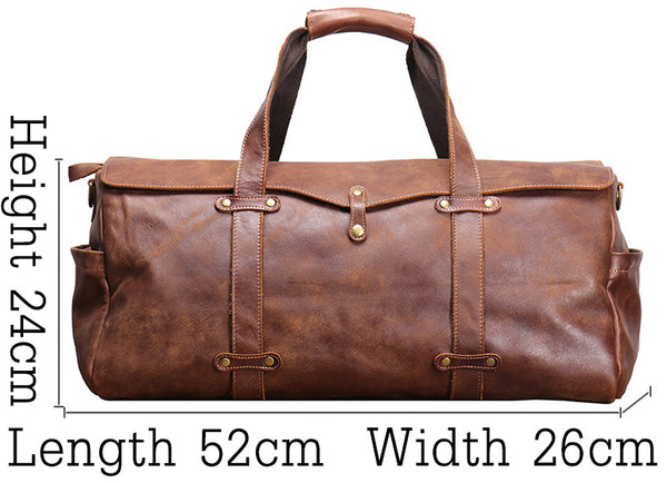 DEEPKEE original nubuck handmade full-grain genuine leather cowhide bag Marty Nubuck Duffle Bag No.S1618