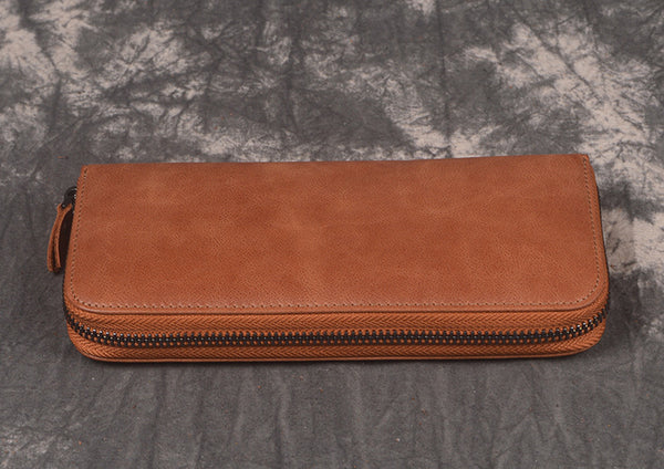 DEEPKEE original nubuck handmade full-grain genuine leather cowhide bag DEEPKEE HANDMADE | Archaize Oiled Leather Clutches No.3315_1