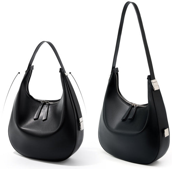 DEEPKEE original nubuck handmade full-grain genuine leather cowhide bag Handmade Leather Simple Style Underarm Bag #2782