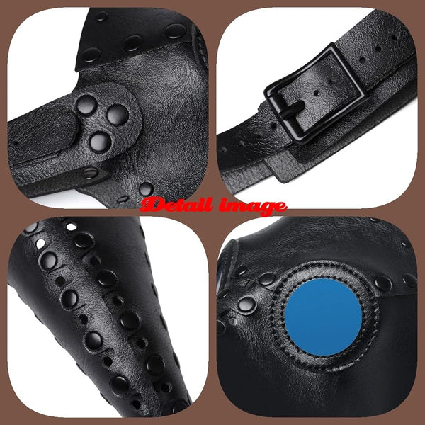 DEEPKEE original nubuck handmade full-grain genuine leather cowhide bag Deepkee Plague Doctor Bird Mask Headgear Novelty Masks #FPBM080