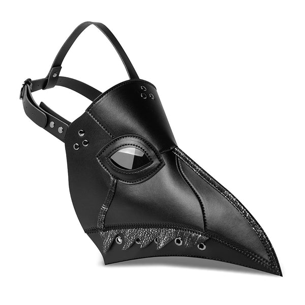 DEEPKEE original nubuck handmade full-grain genuine leather cowhide bag PU Leather Plague Doctor Mask, Scary Halloween Mask Costume Props #FPBM055