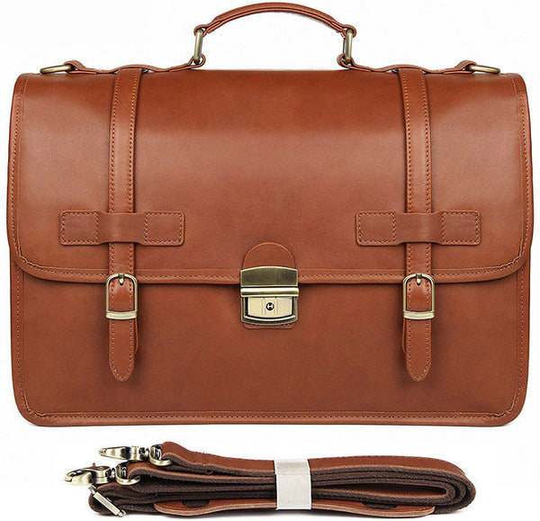 DEEPKEE original nubuck handmade full-grain genuine leather cowhide bag DEEPKEE® British style cowhide business briefcase #7397