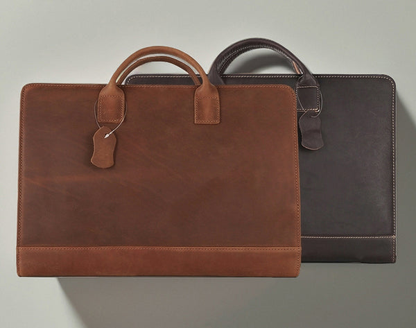 DEEPKEE original nubuck handmade full-grain genuine leather cowhide bag DEEPKEE genuine leather multifunctional briefcase 15.6 inch men's bag #2220