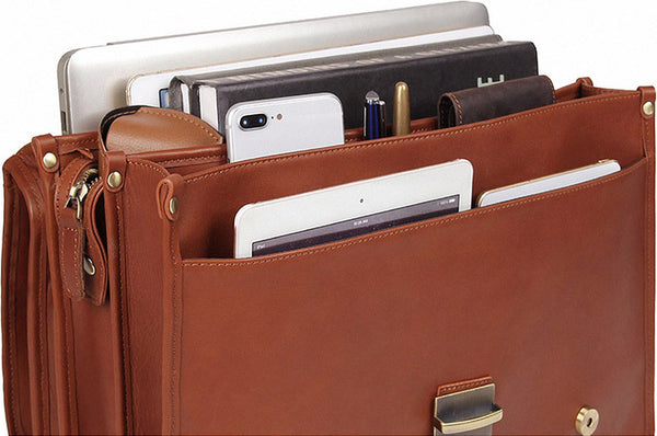 DEEPKEE original nubuck handmade full-grain genuine leather cowhide bag DEEPKEE® British style cowhide business briefcase #7397