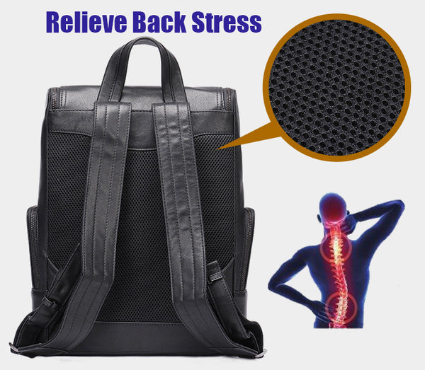 DEEPKEE original nubuck handmade full-grain genuine leather cowhide bag DEEPKEE real LEATHER Crocodile Design Style Cowhide Backpack #1269