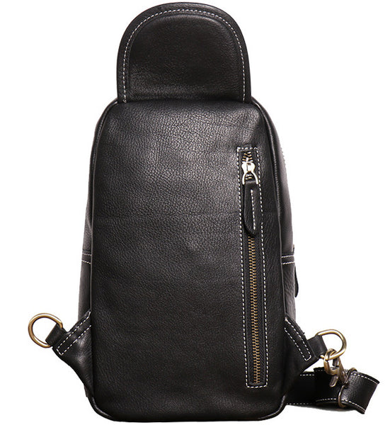 DEEPKEE original nubuck handmade full-grain genuine leather cowhide bag Advanced Sling bag No.30177