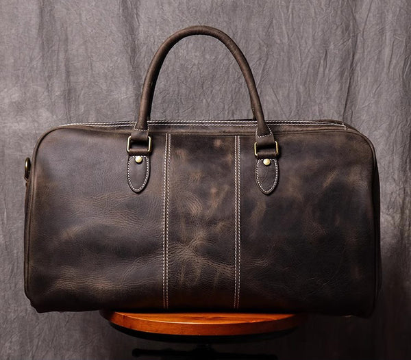 DEEPKEE original nubuck handmade full-grain genuine leather cowhide bag DEEPKEE LEATHER | The Lincoln Travel Bag No.30075