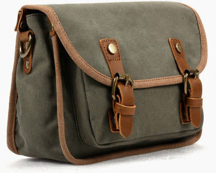 DEEPKEE original nubuck handmade full-grain genuine leather cowhide bag DEEPKEE HANDMADE LEATHER® Canvas photography bag #5149ND