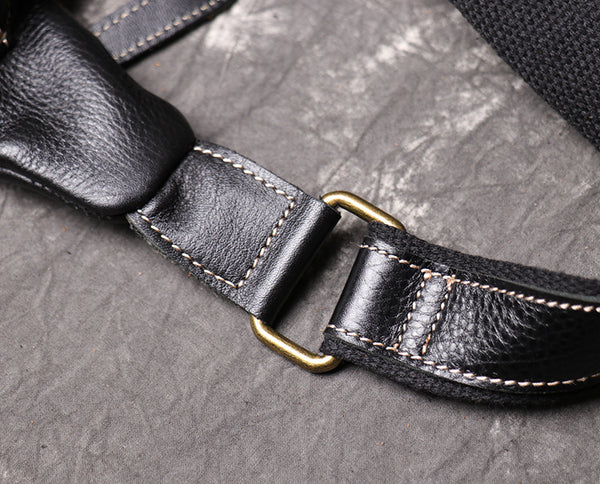 DEEPKEE original nubuck handmade full-grain genuine leather cowhide bag Handmade sling bag No.30036