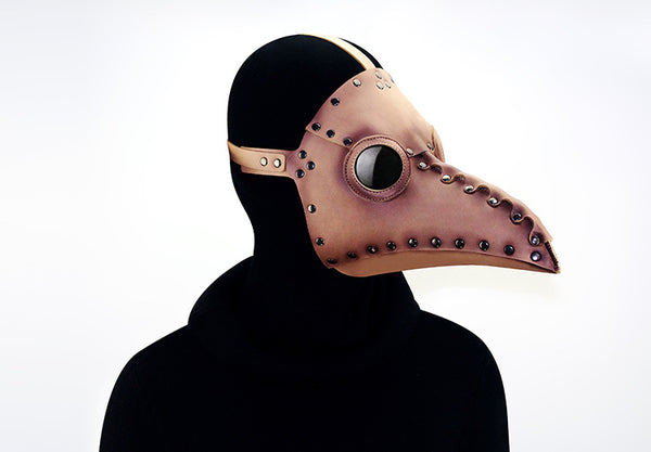 DEEPKEE original nubuck handmade full-grain genuine leather cowhide bag Deepkee Steampunk Medieval Plague Beak Mask #HG65005