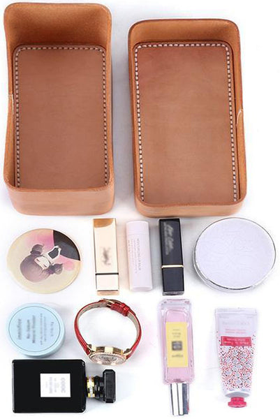 DEEPKEE original nubuck handmade full-grain genuine leather cowhide bag Jewelry Watch Leather Organizer #K067