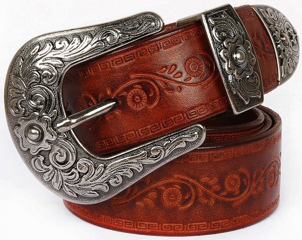 DEEPKEE original nubuck handmade full-grain genuine leather cowhide bag Personalized Carved Trend Belt #211216