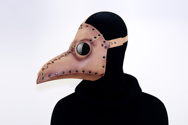 DEEPKEE original nubuck handmade full-grain genuine leather cowhide bag Deepkee Steampunk Medieval Plague Beak Mask #HG65005