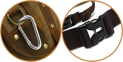 DEEPKEE original nubuck handmade full-grain genuine leather cowhide bag Outdoor Cycling Leg Bag #6001