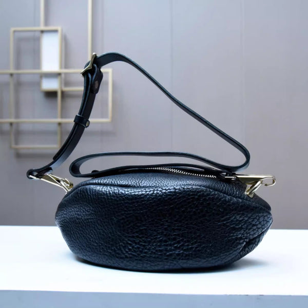 DEEPKEE original nubuck handmade full-grain genuine leather cowhide bag Fashionable Handmade Leather Chest Bag Sling Bag Sling Pack #604272