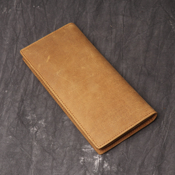 DEEPKEE original nubuck handmade full-grain genuine leather cowhide bag Crazy Horse Leather Suit Wallet No.L196_1