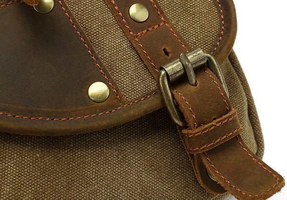 DEEPKEE original nubuck handmade full-grain genuine leather cowhide bag Outdoor Cycling Leg Bag #6001