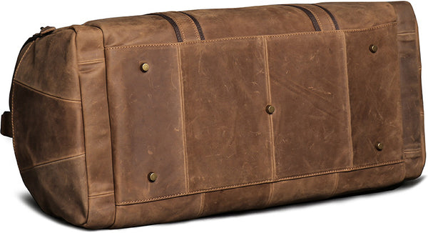 DEEPKEE original nubuck handmade full-grain genuine leather cowhide bag DEEPKEE LEATHER | Craig Retro Luggage Bag No.1219_2