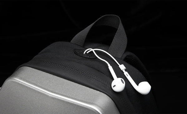 DEEPKEE original nubuck handmade full-grain genuine leather cowhide bag Sling Bag Hard Shell Crossbody Bag Waterproof Short Trip USB Charging Port Teenage 10L No.9509