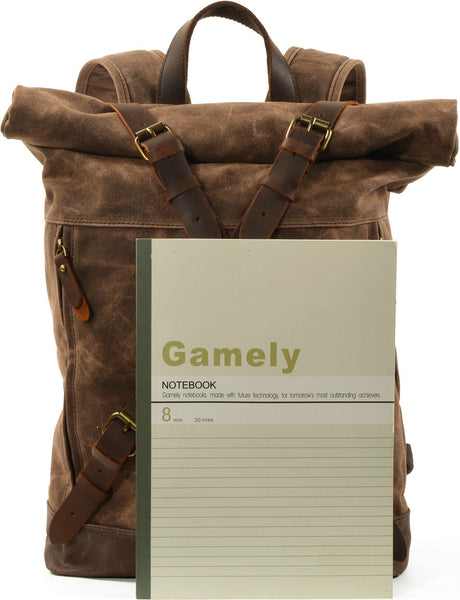 DEEPKEE original nubuck handmade full-grain genuine leather cowhide bag Cross Mountaineering Backpacks #9505