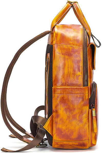 DEEPKEE original nubuck handmade full-grain genuine leather cowhide bag DEEPKEE HANDMADE Leather Business Shoulder Bag #816
