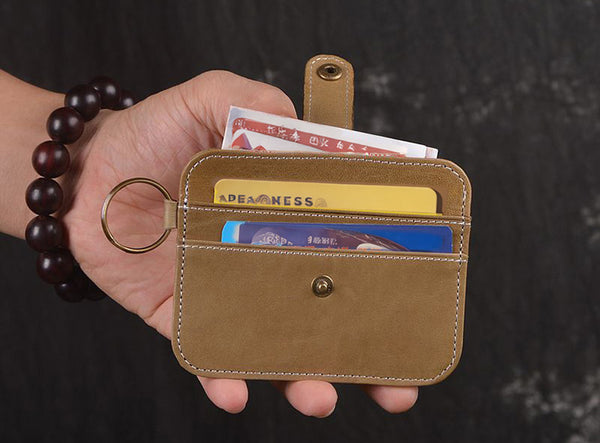 DEEPKEE original nubuck handmade full-grain genuine leather cowhide bag DEEPKEEE HANDMADE | Aged Style Basic Card Holder No.J032