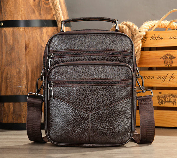 DEEPKEE original nubuck handmade full-grain genuine leather cowhide bag Genuine Leather Vintage Cowhide Crossbody Bag #6042