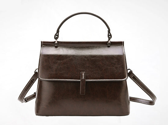 DEEPKEE original nubuck handmade full-grain genuine leather cowhide bag Cowhide Satchel Bag for Outgoing #6975-D