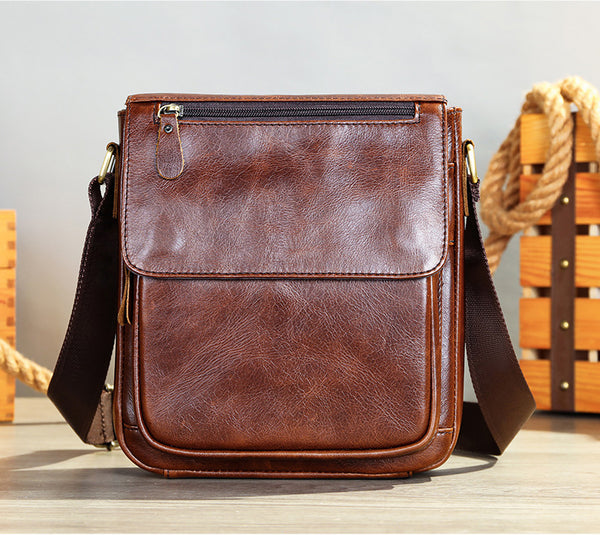 DEEPKEE original nubuck handmade full-grain genuine leather cowhide bag DEEPKEE handmade leather satchel #819
