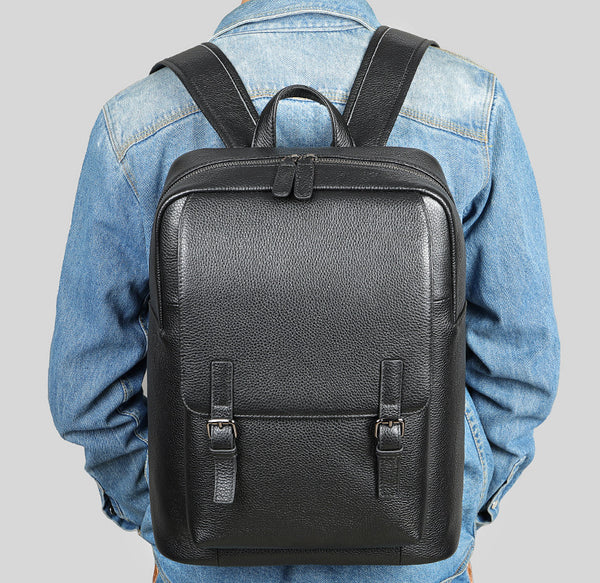 DEEPKEE original nubuck handmade full-grain genuine leather cowhide bag Jock Leather Loiter Backpack No2247
