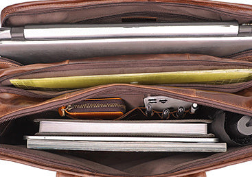 DEEPKEE original nubuck handmade full-grain genuine leather cowhide bag The DEEPKEE Executive attaché case #7093C