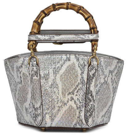 DEEPKEE original nubuck handmade full-grain genuine leather cowhide bag python bag #cloud bag #snakeskin bag #black and white bag #gift for her #genuine leather bag #python handbag #clutch #handbag #