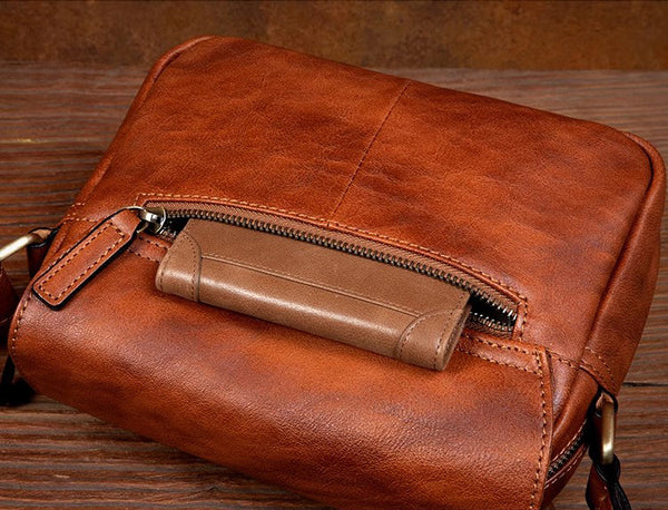 DEEPKEE original nubuck handmade full-grain genuine leather cowhide bag The DEEPKEE Flap Messenger Bag #5130