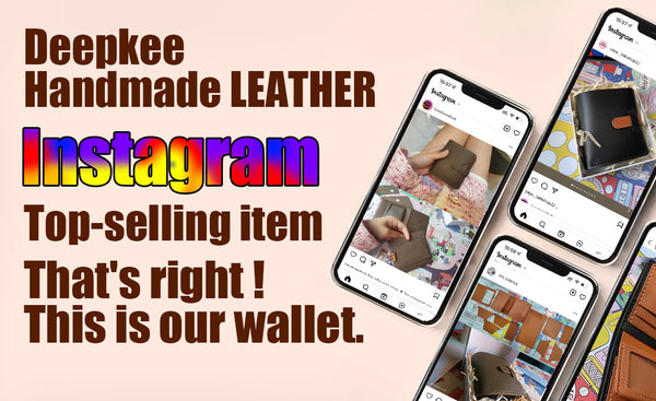 DEEPKEE original nubuck handmade full-grain genuine leather cowhide bag DIY Leather Wallet - Handmade Material Kit No.DC005