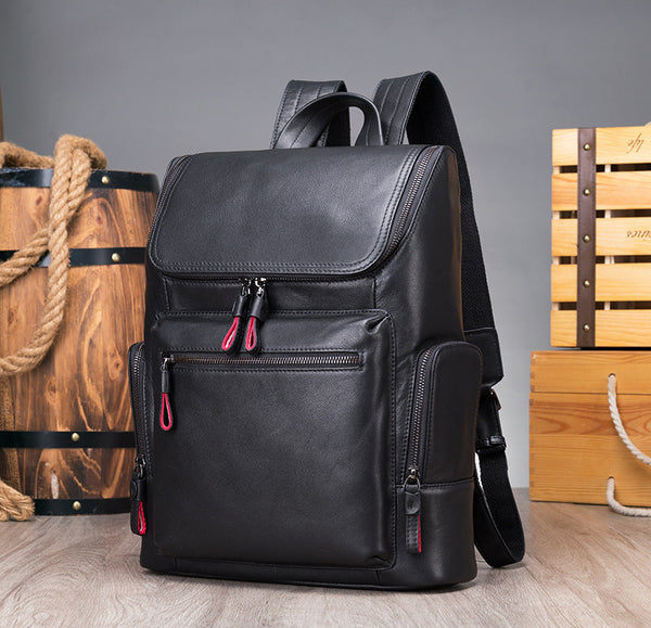 DEEPKEE original nubuck handmade full-grain genuine leather cowhide bag DEEPKEE real LEATHER Crocodile Design Style Cowhide Backpack #1269