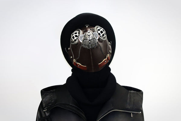 DEEPKEE original nubuck handmade full-grain genuine leather cowhide bag Steampunk Plague Bird Beak Doctor Mask #HG104