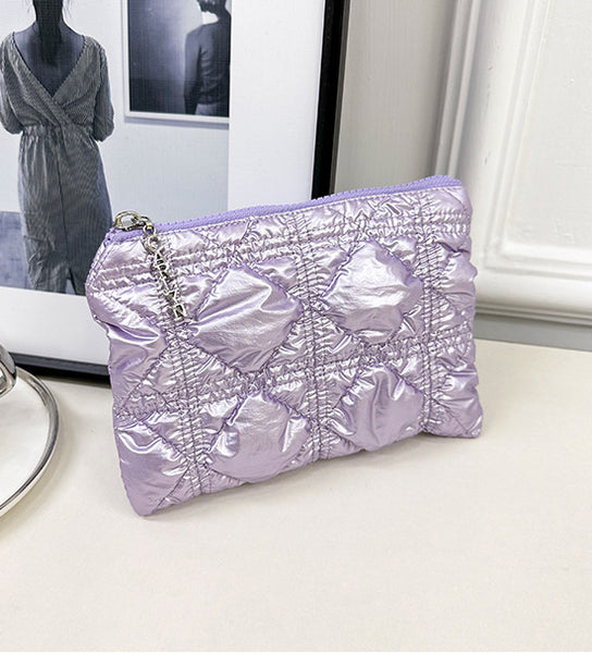 DEEPKEE original nubuck handmade full-grain genuine leather cowhide bag Embroidered Thread Lattice Coin Purse #5807