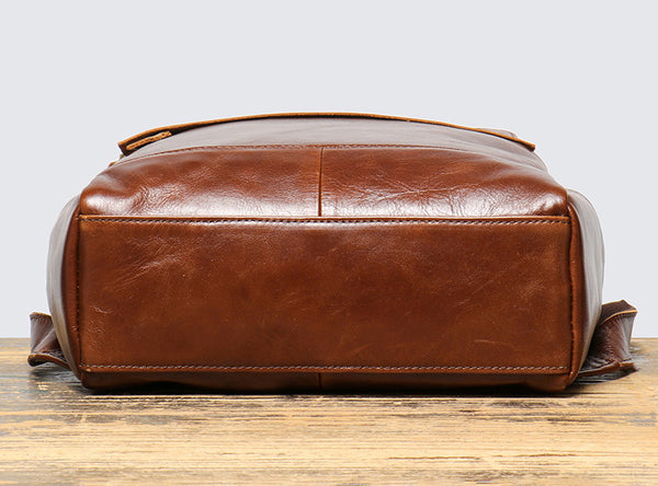 DEEPKEE original nubuck handmade full-grain genuine leather cowhide bag The Executive Duffel Backpack #0825-2