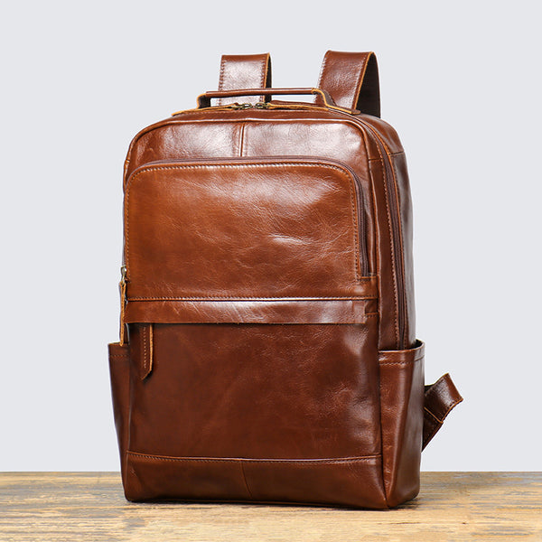DEEPKEE original nubuck handmade full-grain genuine leather cowhide bag The Executive Duffel Backpack #0825-2