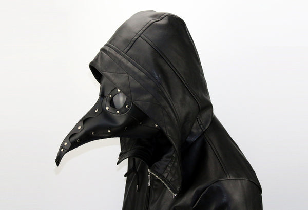 DEEPKEE original nubuck handmade full-grain genuine leather cowhide bag Deepkee Leather Punk Party Plague Dr. Beak Mask#FHG063